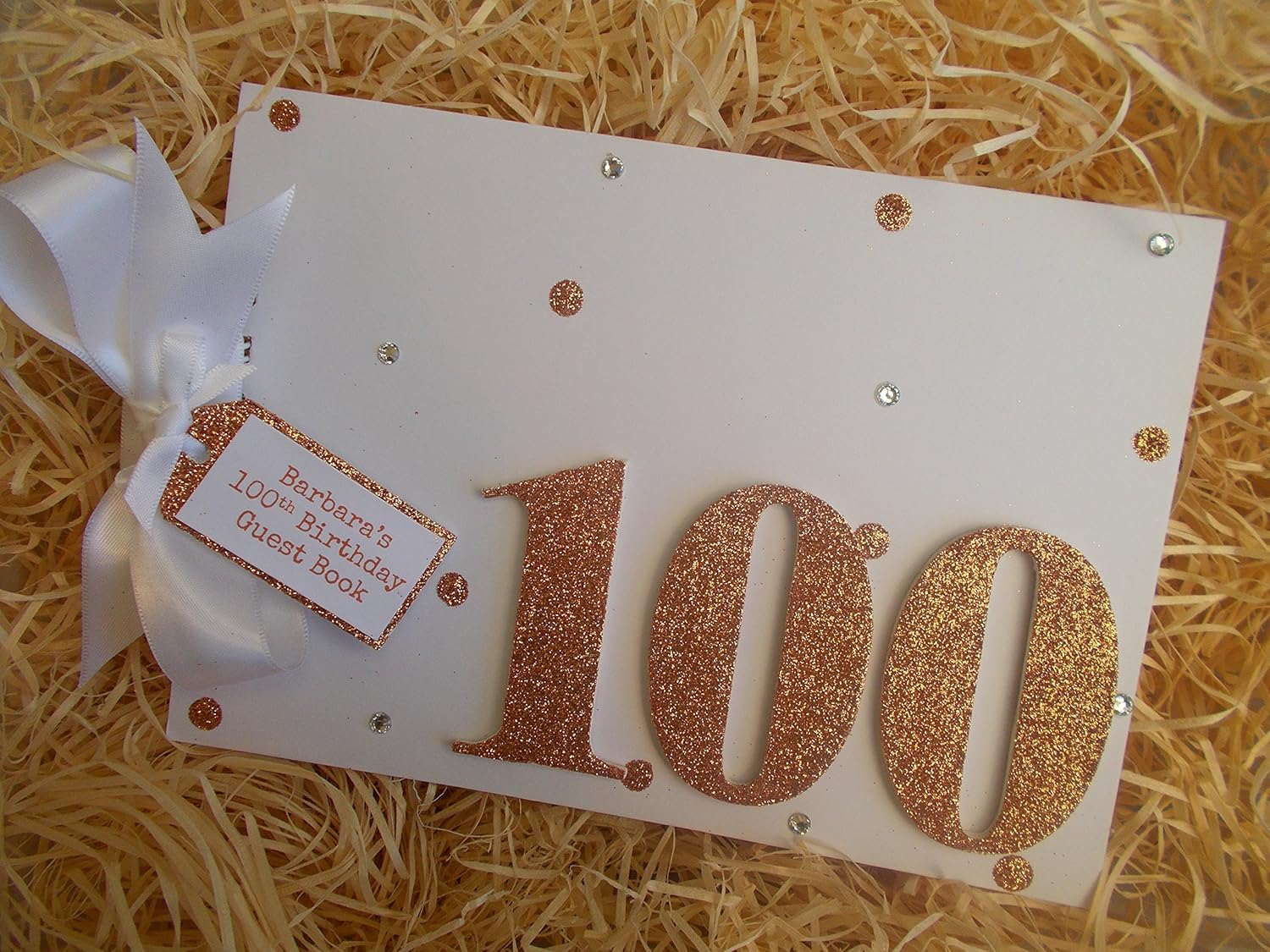 PERSONALISED 100TH BIRTHDAY GUEST BOOK, PHOTO ALBUM, MEMORY BOOK