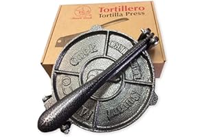 Heavy Gauge Cast Iron Corn And Flour Tortilla Roti Flatbread Press