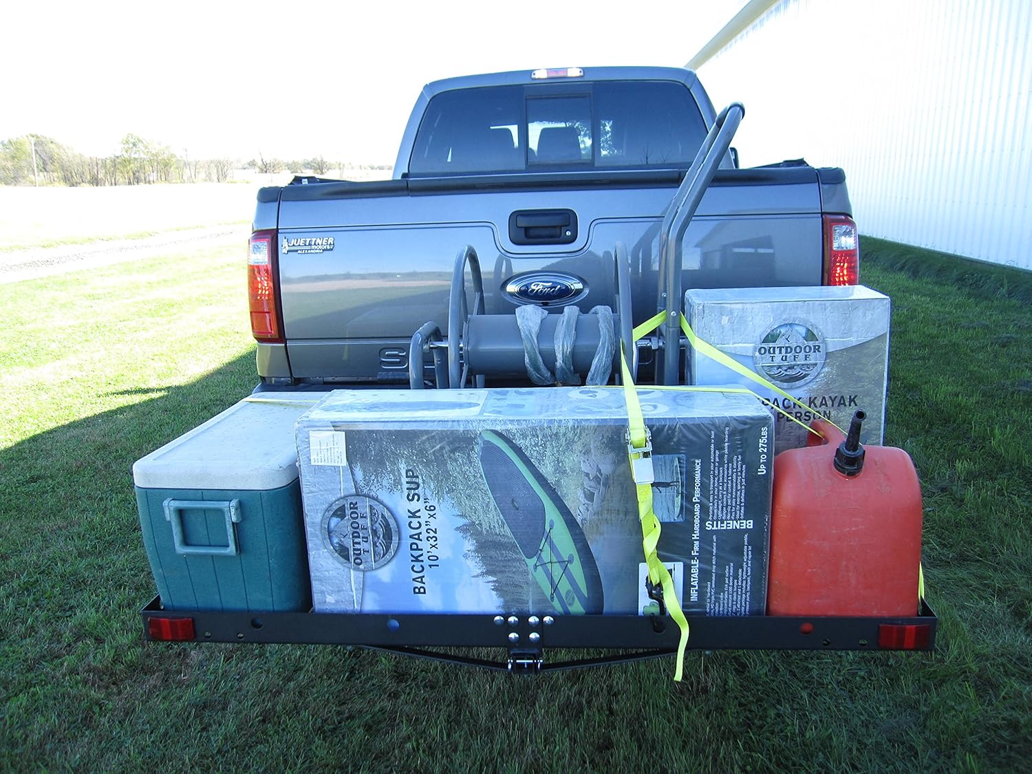 tow tuff cargo carrier with bike rack