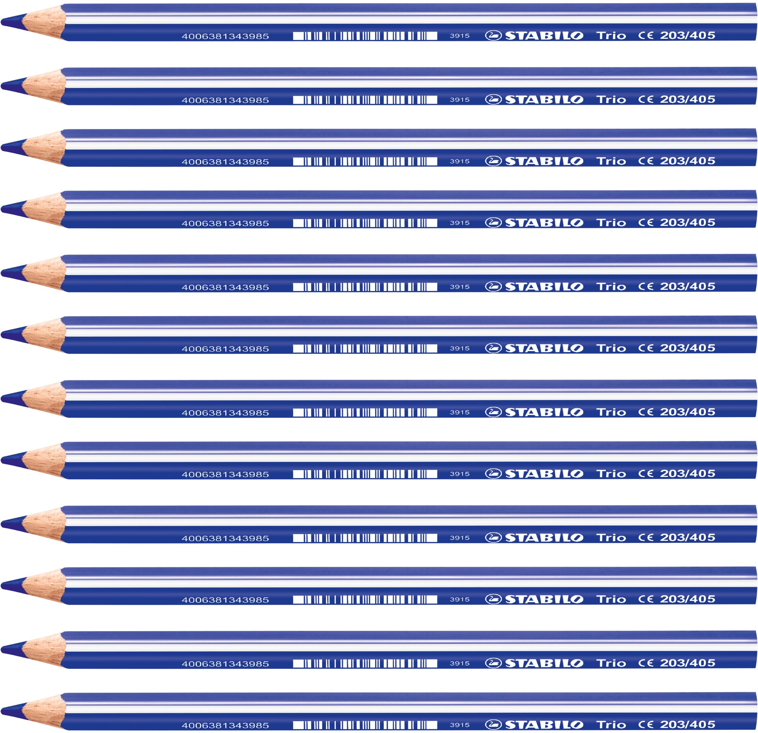 STABILO Colouring Pencil Trio Thick - Pack Of 12 - Ultramarine Blue