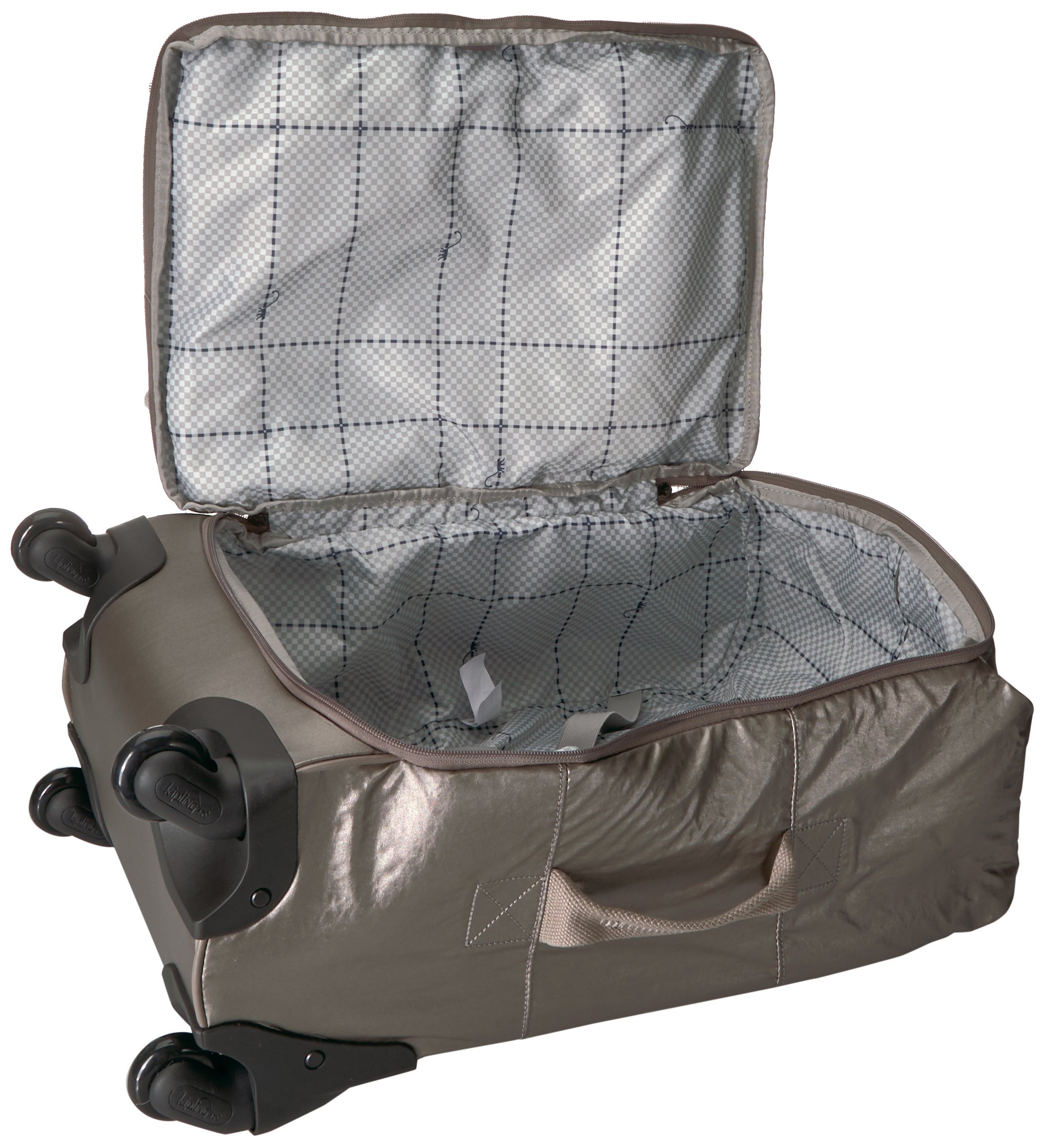 Kipling Women's Darcey Small Metallic Wheeled Luggage, MTTLCPWTER on