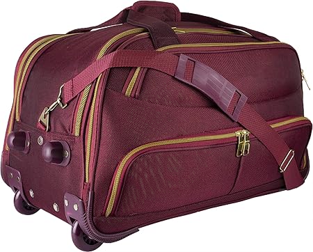 Lioncrown Polyester 62cms Travel Duffel Bag | Check-in Trolley Luggage (Red)