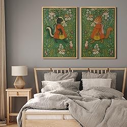MUDECOR Framed Canvas Print Wall Art Set Whimsical