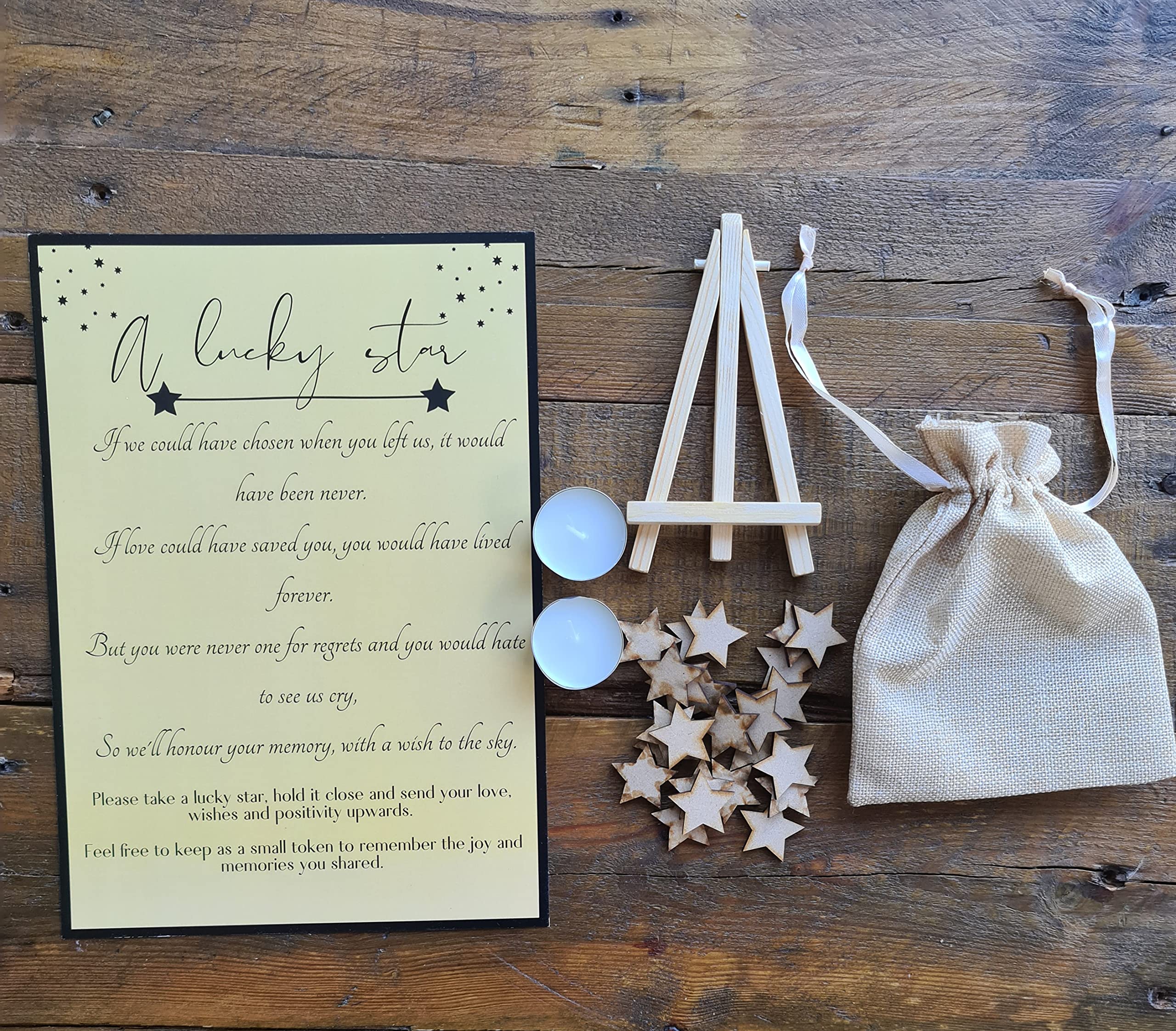 Hewson Funeral Lucky Star Favours - Completely Original and Touching Alternative Funeral Favours - Funeral Memory Book (Funeral Star Favours Kit (including 25 stars))