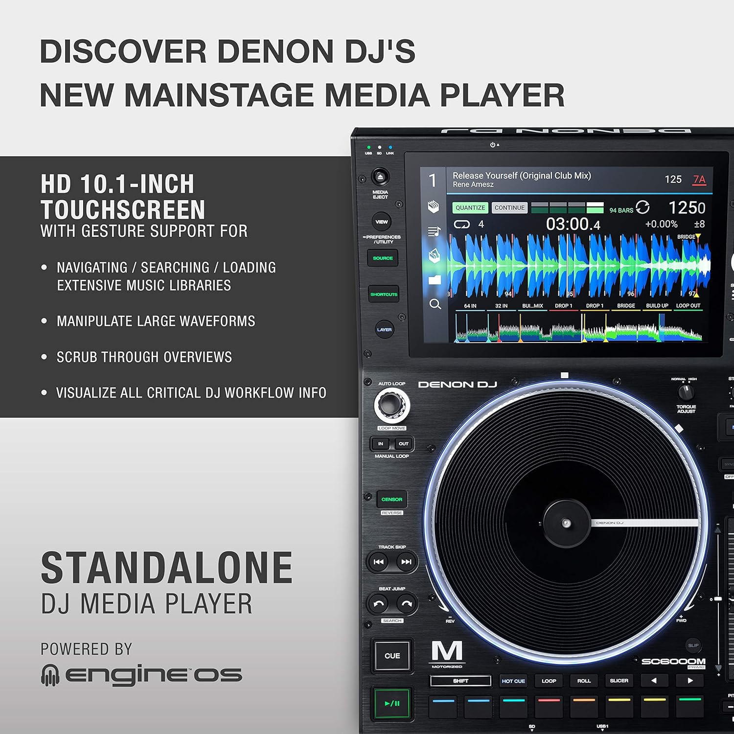 Musical Instruments Standalone Dj Media Player With Motorized Platter Denon Dj Sc6000m Prime Wifi Music Streaming And 10 1 Inch Touchscreen Dj Electronic Music Karaoke
