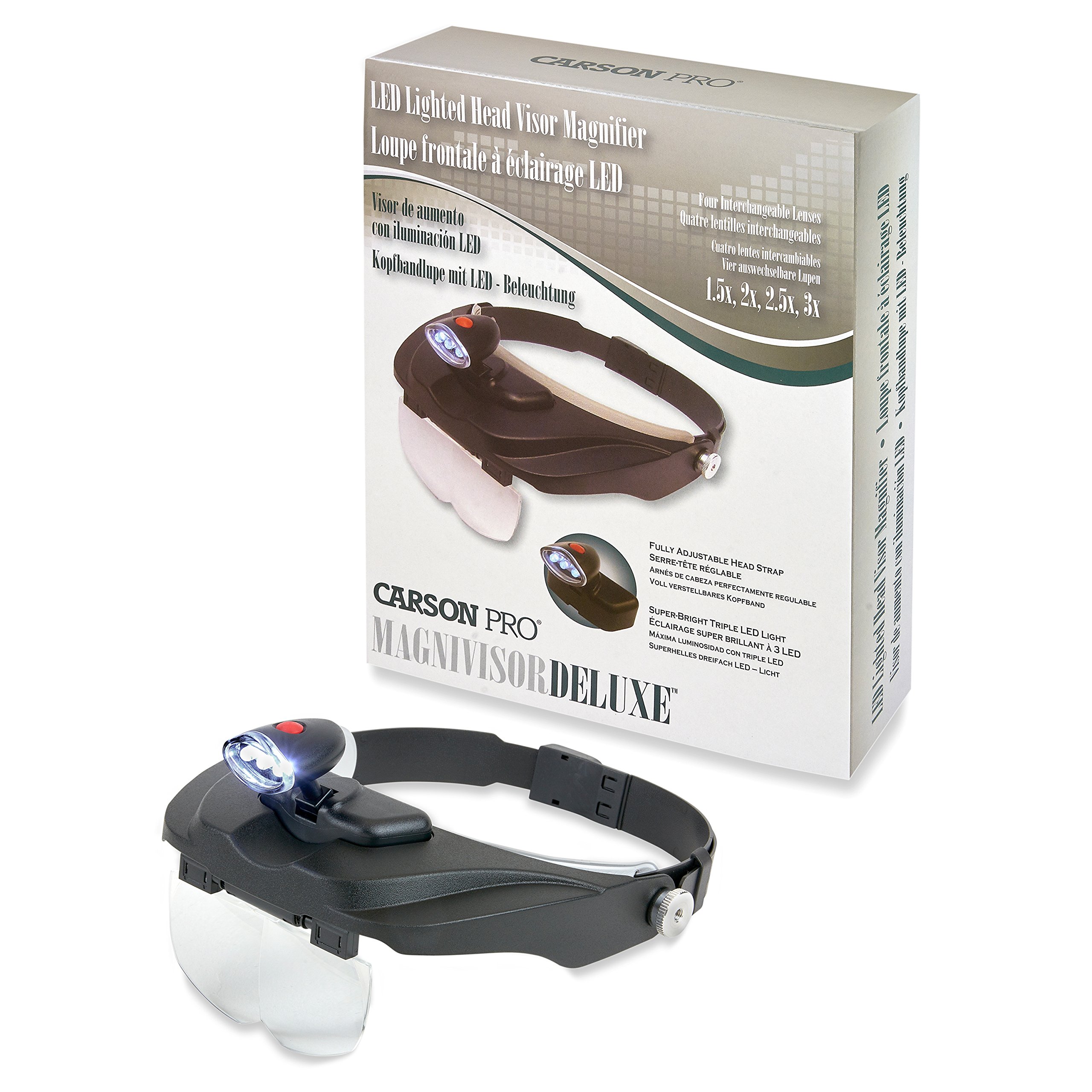 Carson Optical Pro Series MagniVisor Deluxe HeadWorn LED Lighted
