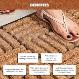 Coco&Coir Door Mat Indoor Outdoor 45x75 cm Rubber Backing Shortbread view 4