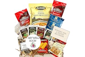 HEY YOU GIFT BOX Get Well Soon Gift Basket, Get Well Gift Box, Gift For Sick Person, Hospital Care Package, Sick Care Package, Coffee, Soup and Tea Gift Box