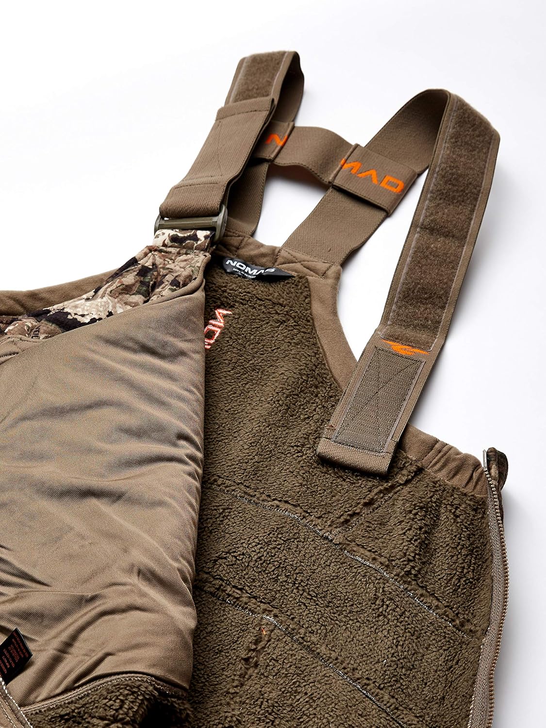 Nomad Mens Scrape Bib | Water & Wind-Resistant Insulated Performance Camo Hunting Bib: Clothing