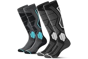 YESWEL Merino Wool Ski Socks For Men & Women, 2/3 Pairs, Thermal Warm Knee-High Winter Socks For Snowboard, Skiing