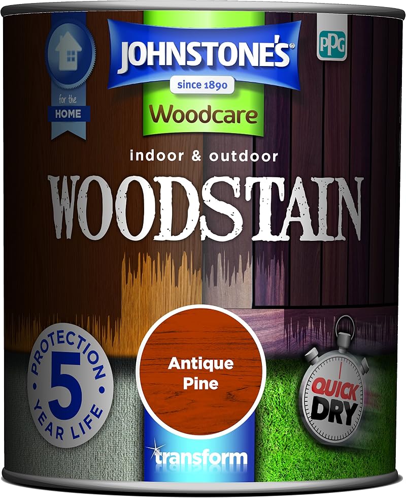 Johnstone's Interior Exterior Woodstain Antique Pine 750ml Weathershield UV