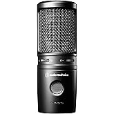 Audio-Technica AT2020USB-XP USB Cardioid Condenser USB Microphone, with Built-in DSP, Pop Filter Included, Headphone Jack & V