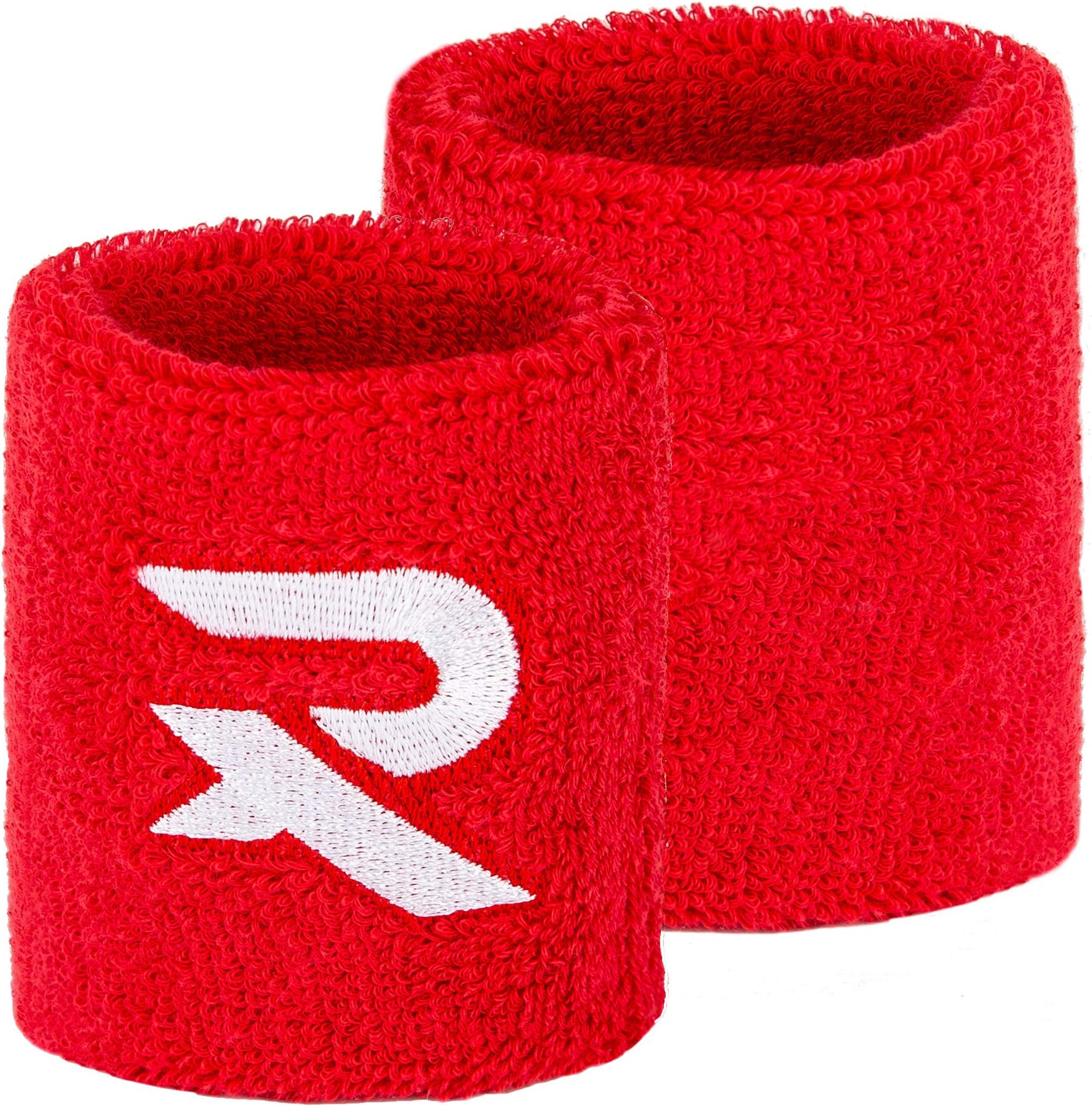 Cotton Wristbands - Soft cotton stretchy material. 8cm or 13cm widths. Sports sweat bands for men and women. 7 colour options