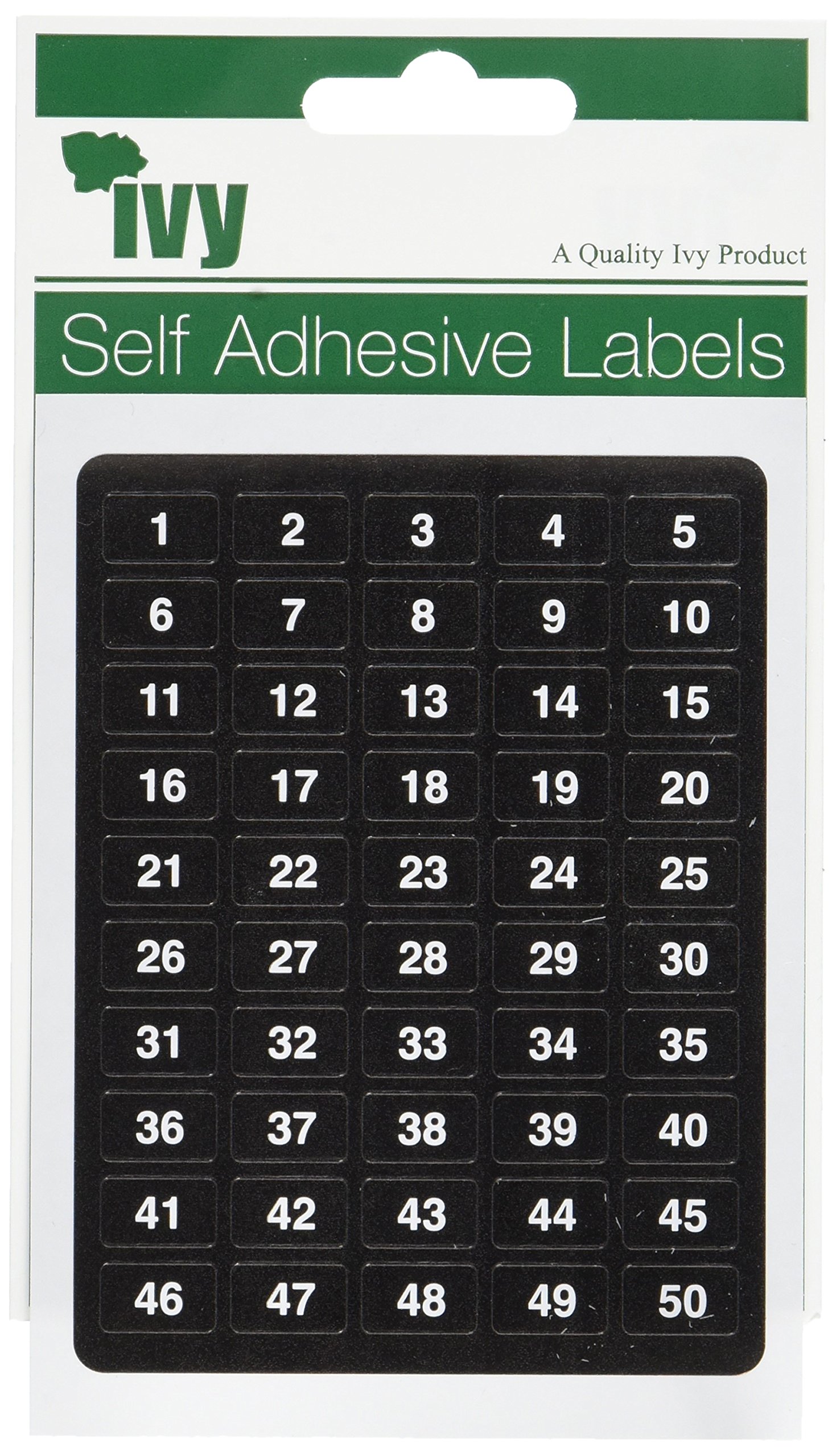 IVY SELF Adhesive LABEL'S 1-500 [6 of Each Number = 3000 Labels]