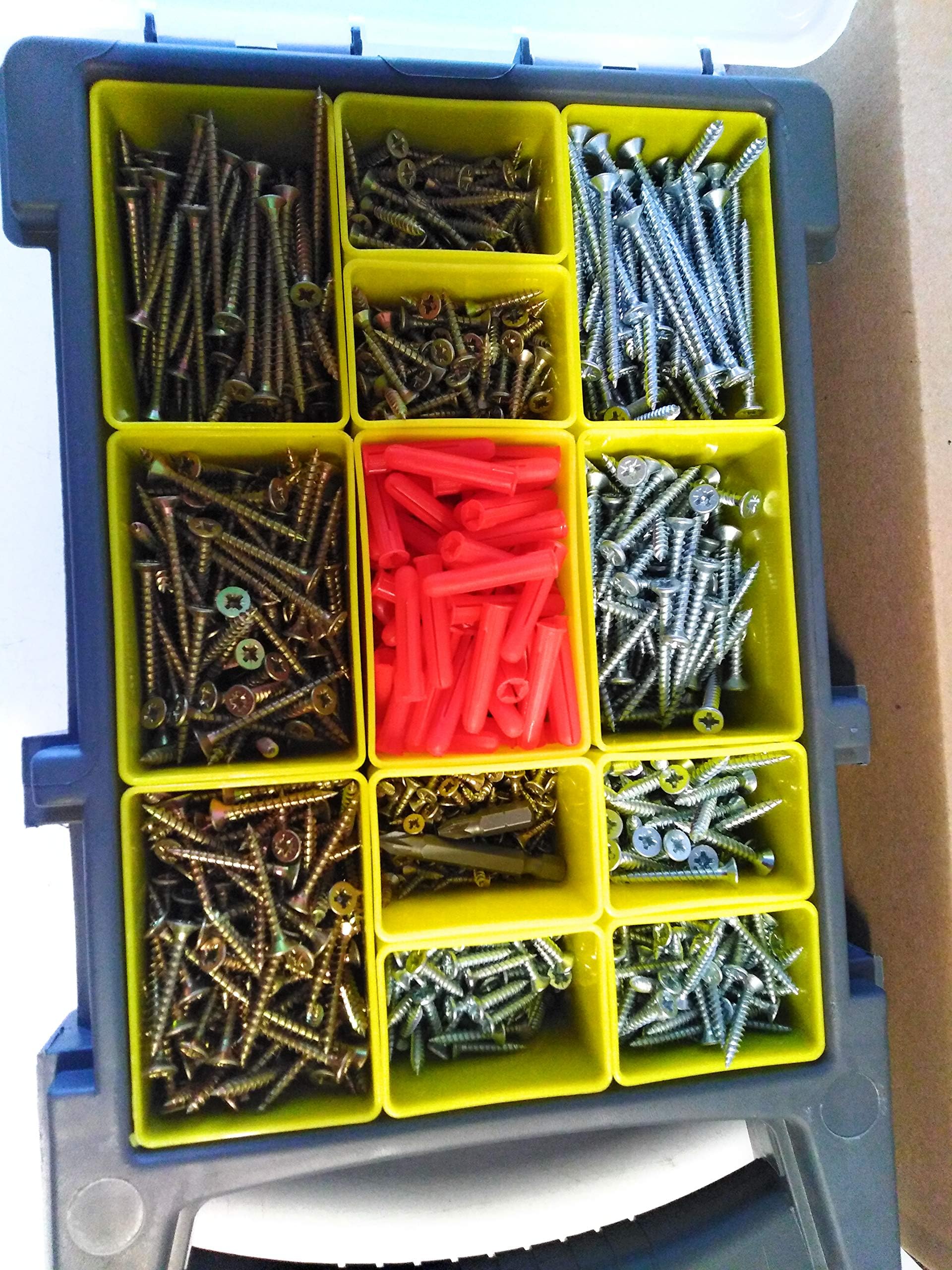 1300 pc Mixed Wood Screw Assortment Trade case