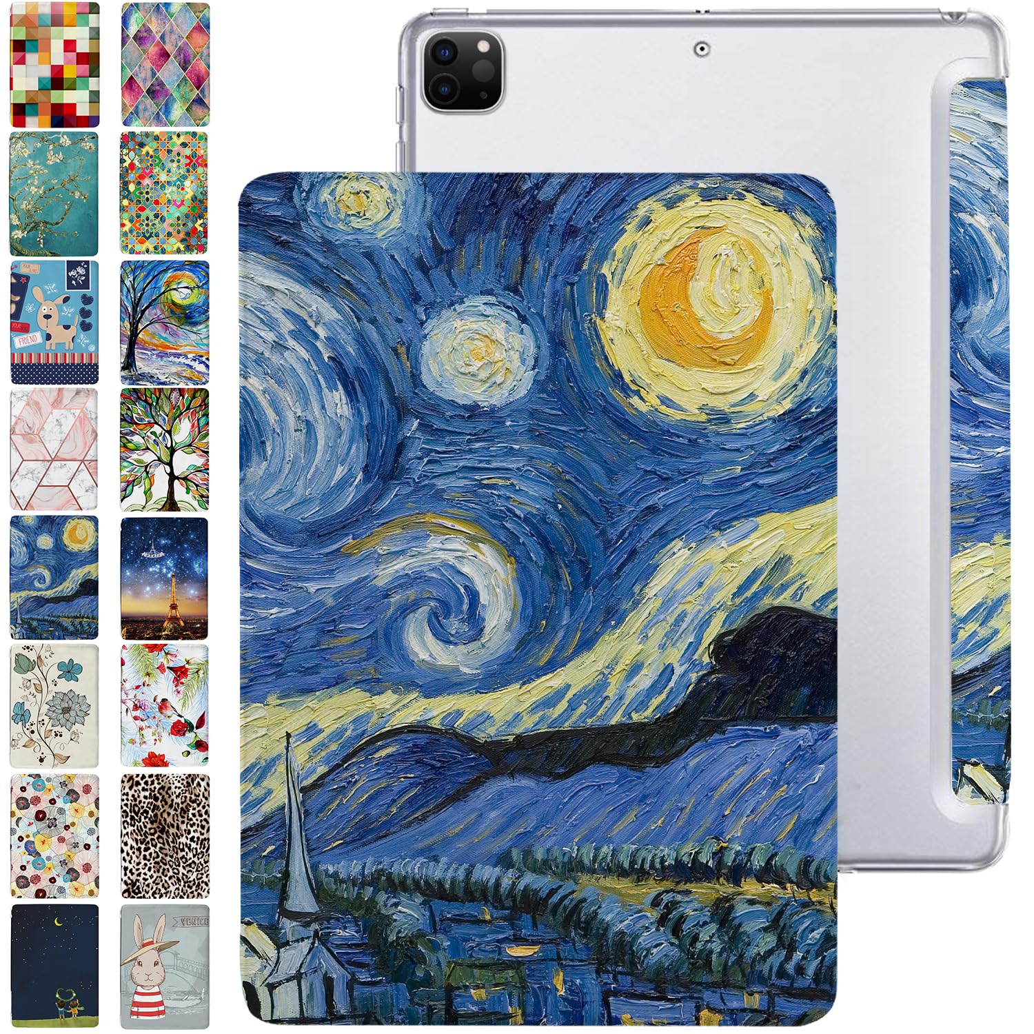 DuraSafe Cases for iPad Pro 12.9 inch 6 5 4 Generation Case A2436 MHNF3B/A MHNG3B/A MNXR3B/A MNXT3B/A A2378 MHNF3B/A MHNG3B/A A2229 MY2H2B/A A2461 MHNH3B/A MHNJ3B/A MHNK3B/A - Starry Night