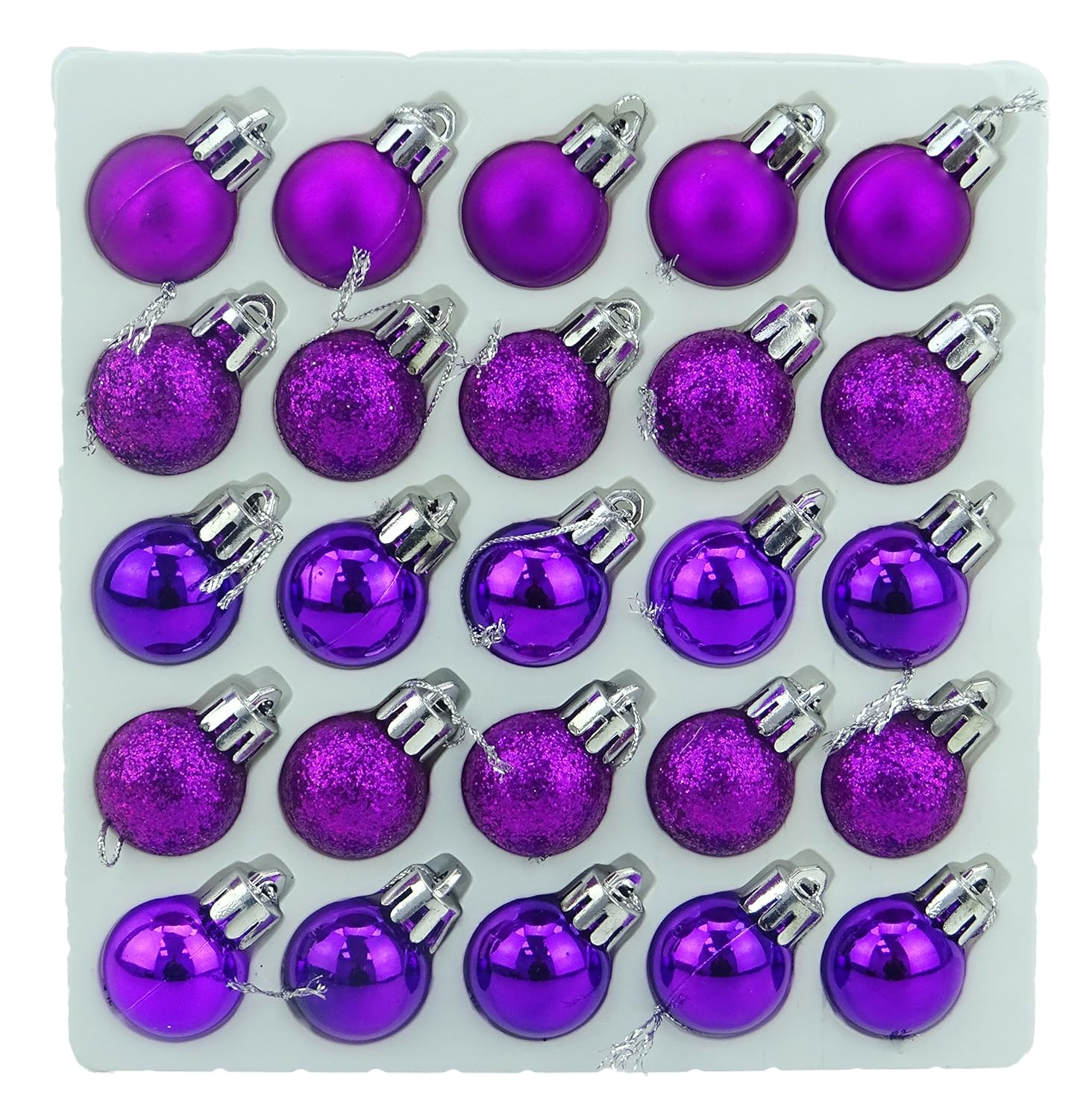 Christmas Concepts® Pack of 2525mm Mini Christmas Tree Baubles Shiny