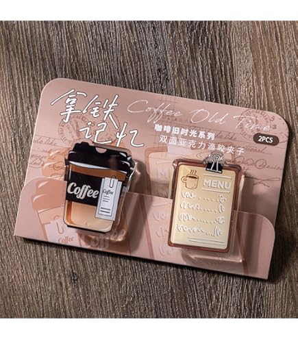 Aazon.co : ANATTASOUL Journal Clip Vintage Coffee Etal Travelers