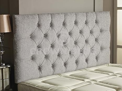 CROWNBEDSUK Kopfteil, geknöpfte Chesterfield-Polsterung mit Strassstein-Knöpfung, in verschiedenen Größen erhältlichNeuware, 