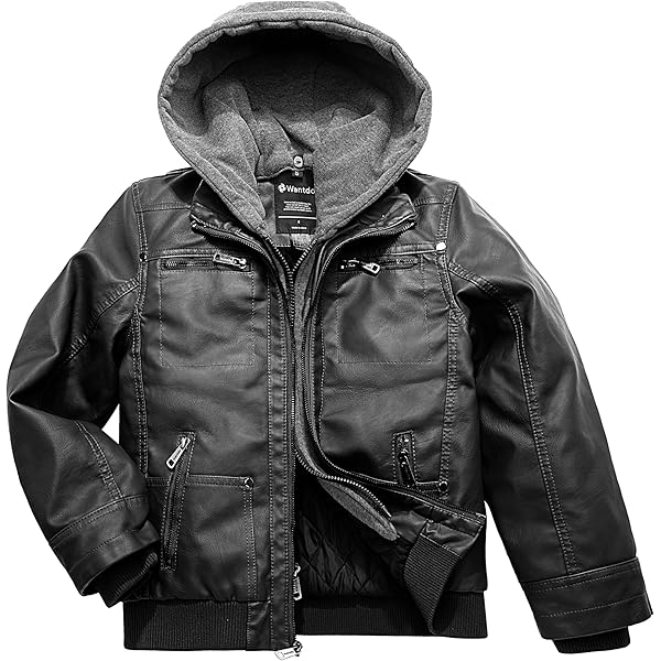 Amazon.com: CREATMO US Leather Jackets for Big Boy Coats