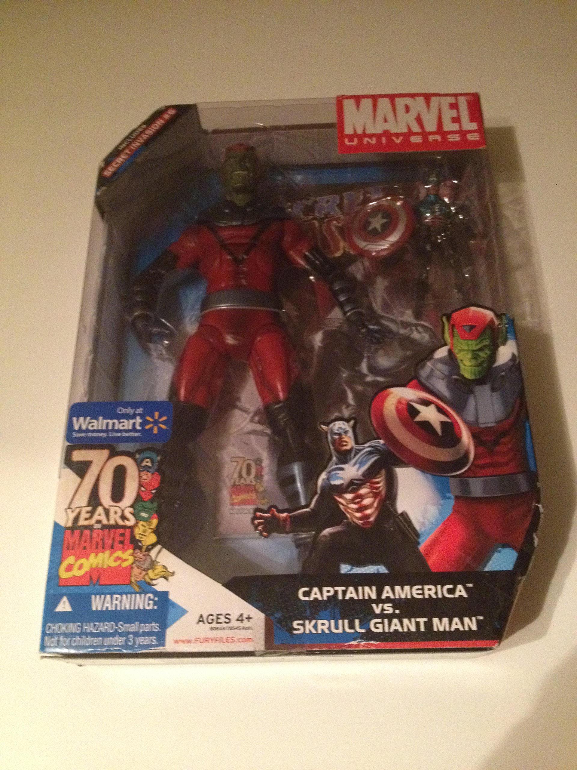 Captain America VS Skrull Giant Man Exclusive Marvel Universe Action Figure Set