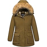 CREATMO US Women's Plus Size Winter Coats Warm Parka Jackets Sherpa Lined Detachable Fur Hood Available in Size 1X to 5X
