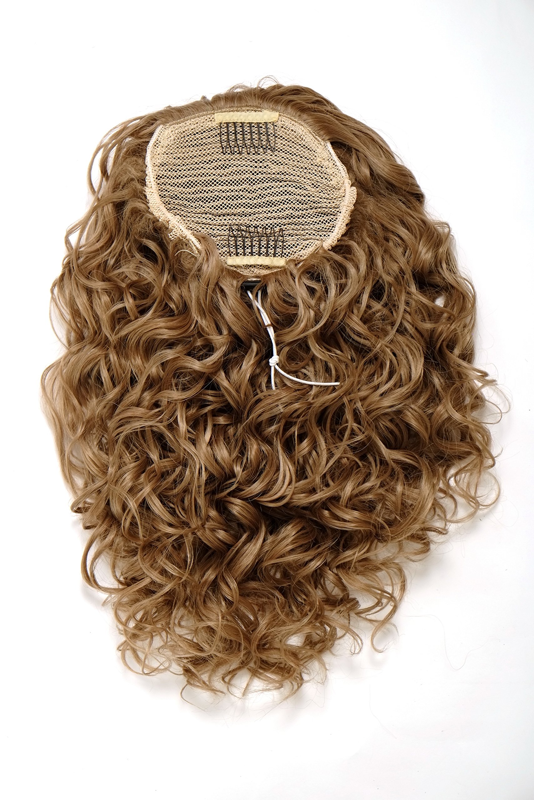 WIG ME UP NC002-15 Hairpiece Ponytail with 2 combs/clips & elastic draw string long full curls voluminous honey blond 18inch