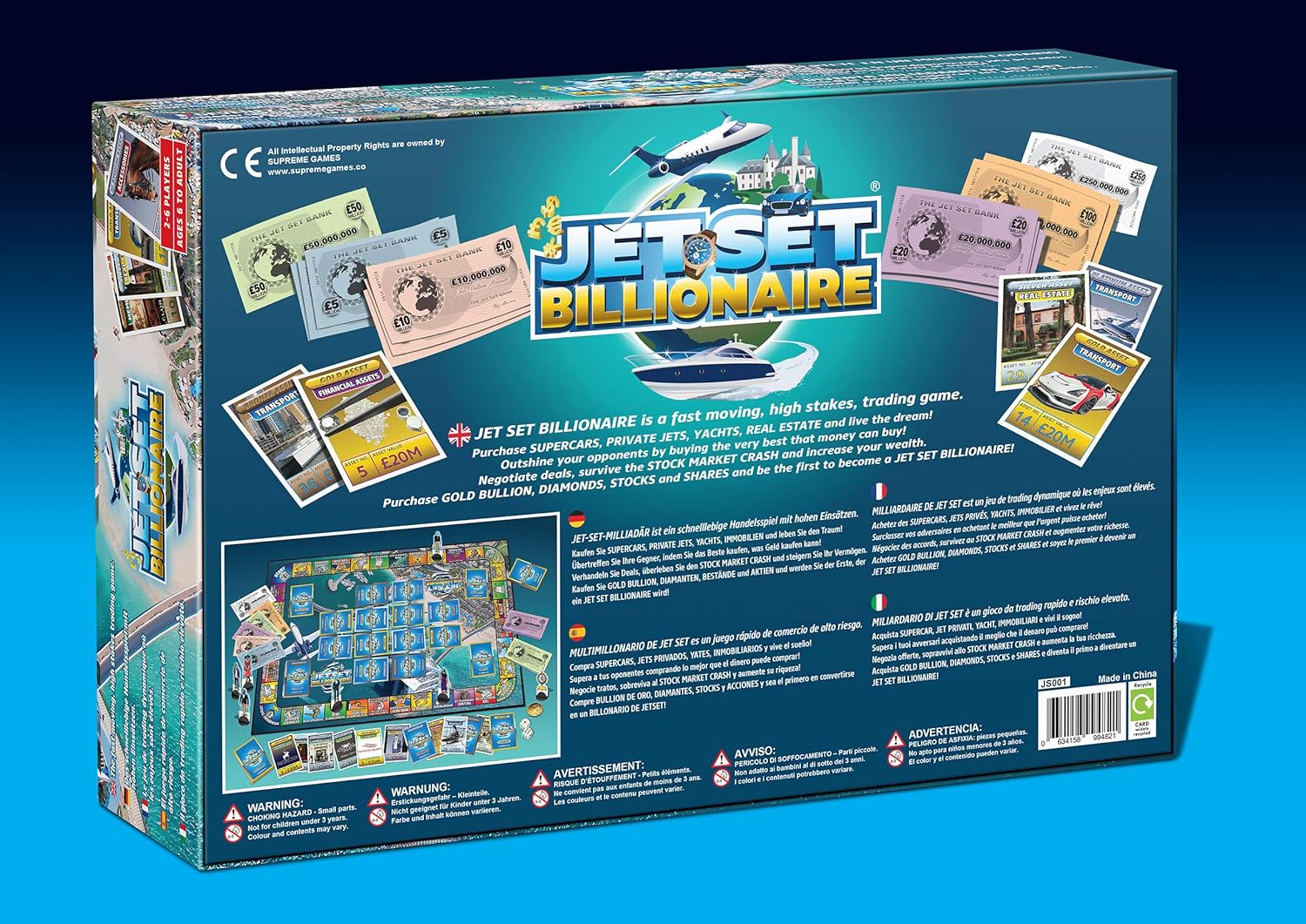 Jet Set Billionaire Board Game By Football Billionaire Board Games, Gold - Image 3