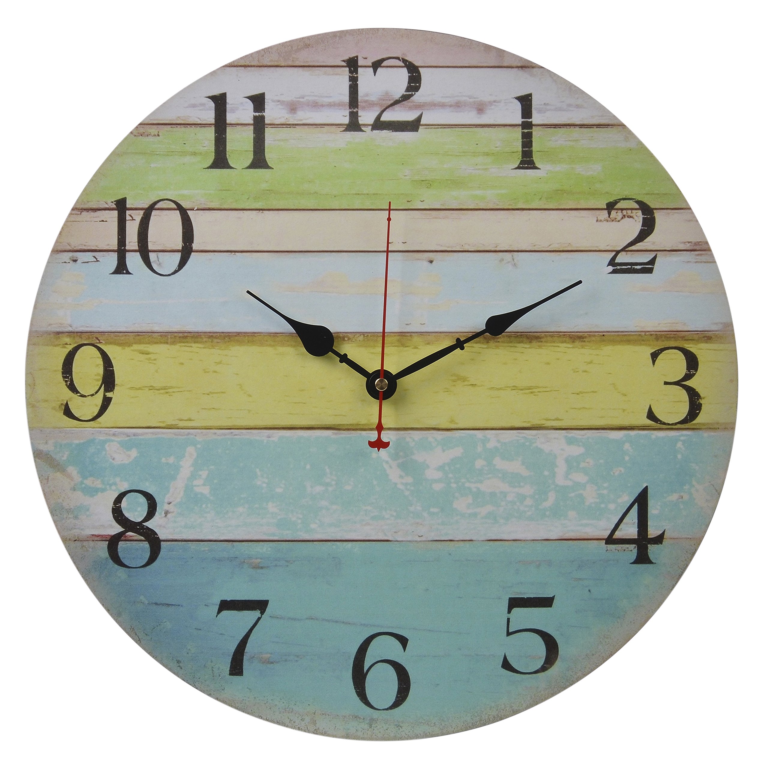 Old Oak 16Inch Large Beach Wall Clock Decorative Silent NonTicking