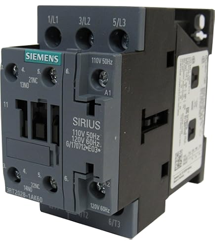 トリプルスリー Siemens 3RT2026-1AK60 3 Pole, 25 AMP contactor Rated 7.5 H.P