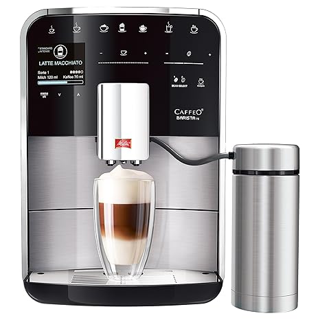 Melitta Caffeo Barista TS F760-200 Kaffeevollautomat mit Milchbehälter | intenseAroma Funktion | One Touch Funktion | 21 Kaff