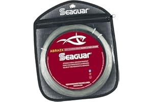 Seaguar AbrazX Musky/Pike, Freshwater Mainline, 100% Fluorocarbon, Spinning, Bait Casting, 25yds, Clear, Multiple Sizes
