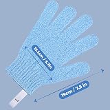 Fine Lines Blue Exfoliating Shower Gloves Mitt Dead Skin Remover Body Scrub Bath view 6