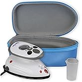 The Quilted Bear Mini Steam Iron - Lightweight Mini Travel Iron for Effortless Quilting & Wrinkle-Free Clothes with Hard Shel