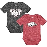 Little King Short Sleeve NCAA Romper 2 Pack-Knobby Fabric-Knobby Fabric-Infant Sizes 0-3M 6M 12M 18M