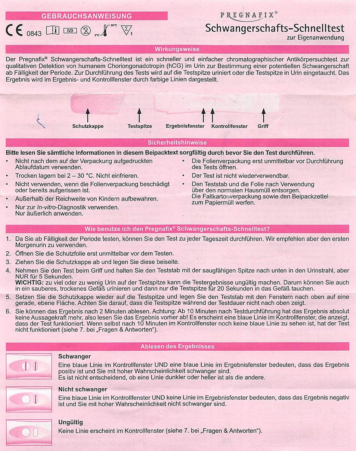 Pregnafix Schwangerschafts Schnelltest Mit Sicherem Ergebnis In