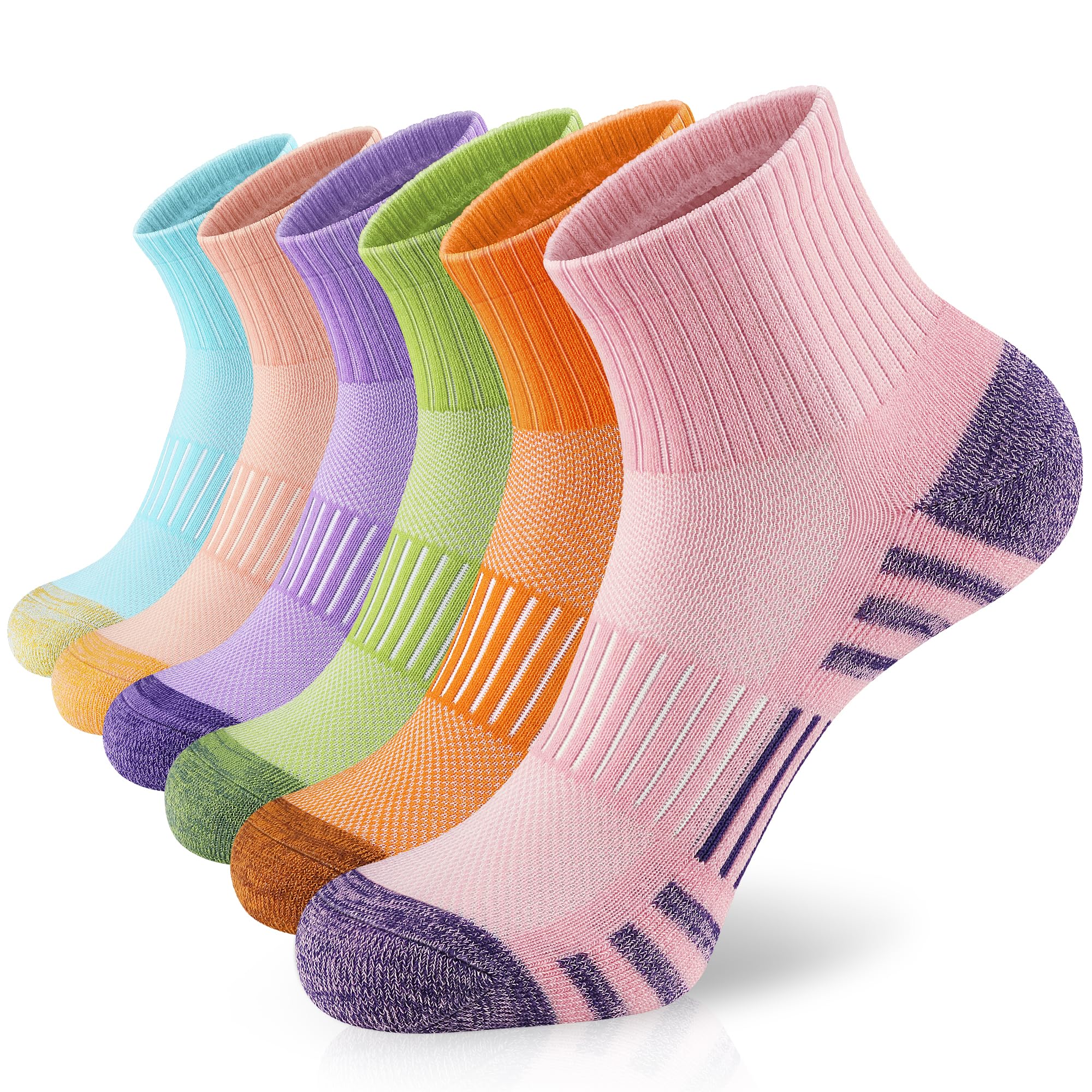 Airacker Athletic Quarter Socks with Cushion