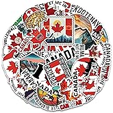 MONIZY Canada Travel Stickers 50 Pieces Vinyl Waterproof Decal for Laptop Water Bottle Phone Car Window Bike Motorcycle Stakeboard Scrapbook Canadian Vacation Sticker Gifts