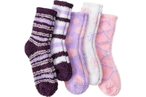 Womens Fuzzy Socks Fluffy Slipper Warm Thick Winter Cozy Crew Comfy Soft Fleece Cabin Socks