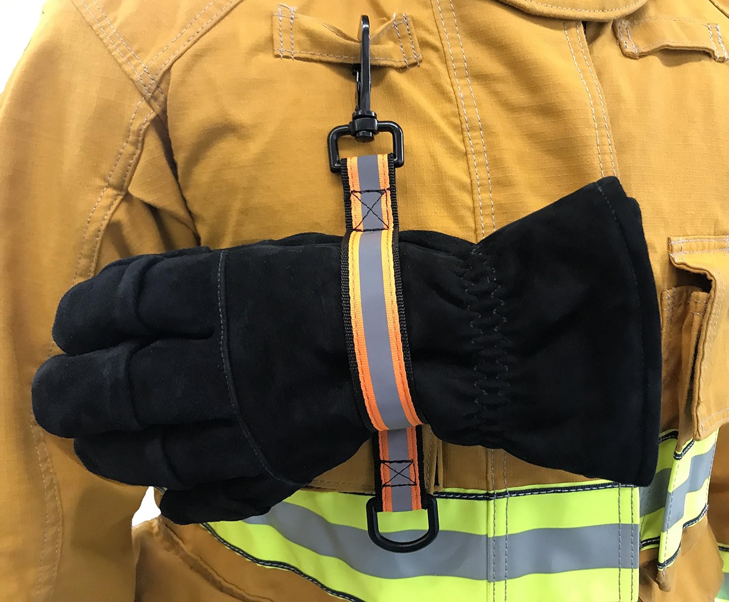 LINE2design Firefighter Glove Strap Emergency Rescue Turnout Gear