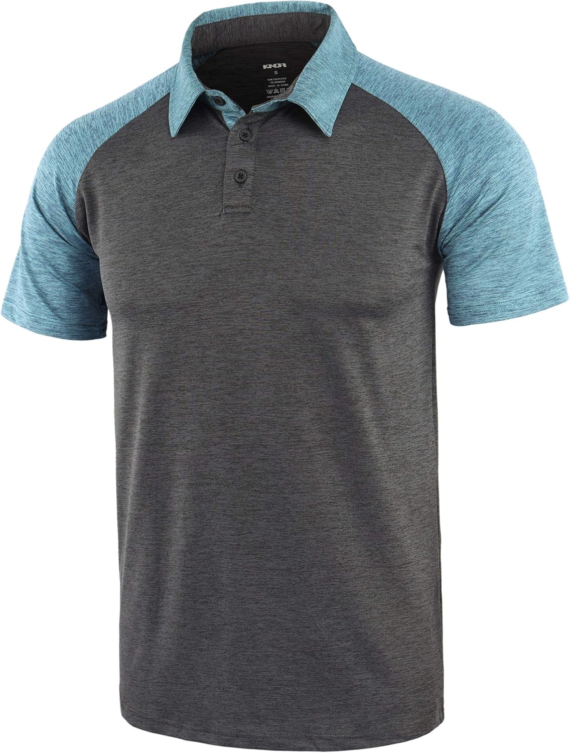 KNQR Mens Lightweight Soft Quick Dry Athletic Workout Running Golf Polo T Shirt: Clothing