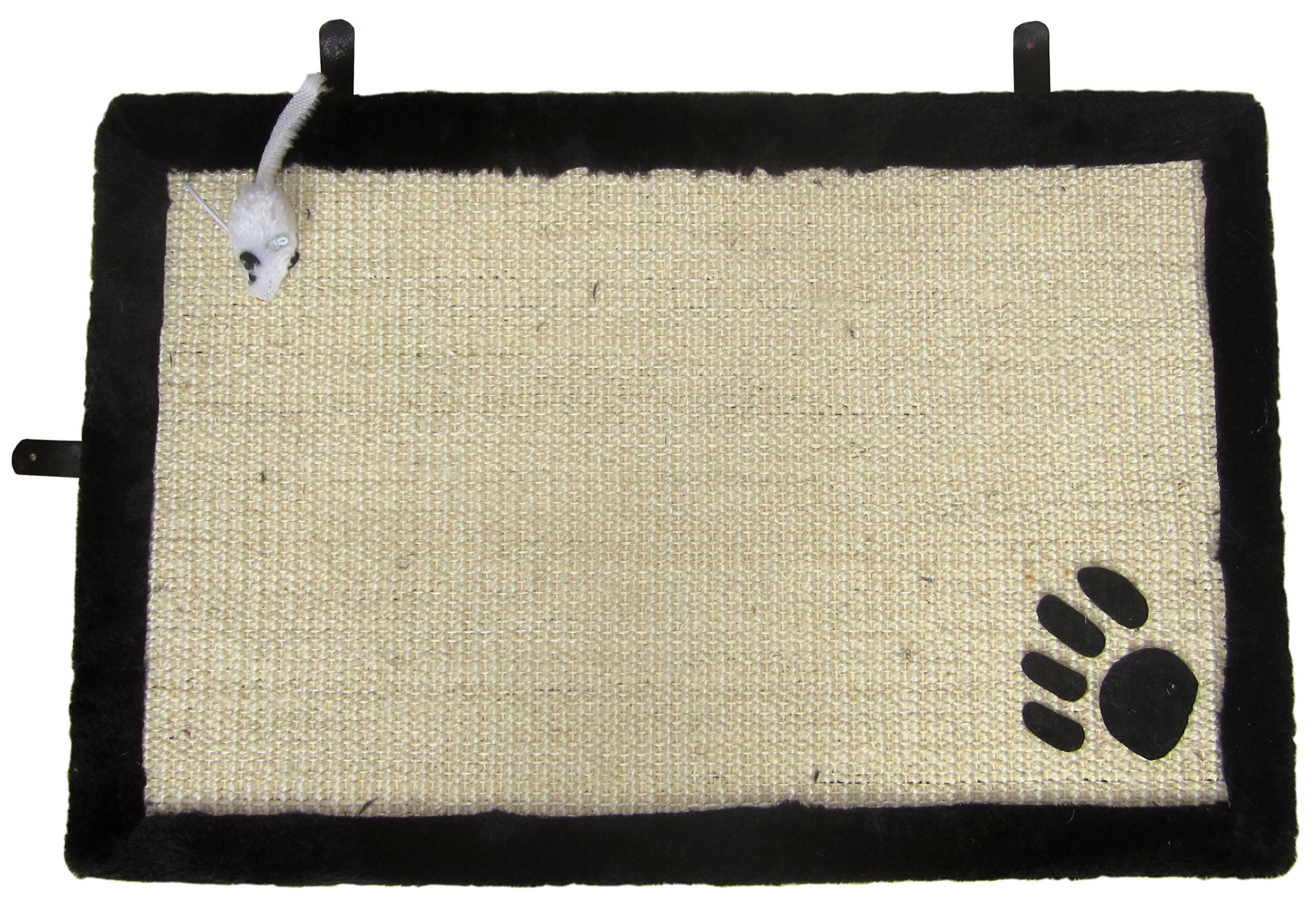 Aime Scratching Mat for Cats, Durable Sisal Mat, Mat with Mouse Toy, Size 35 x 55 cm