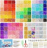 Fournine 18000 Pcs Clay Beads Kit 96 Colors 5 Boxes Bracelet Necklace DIY