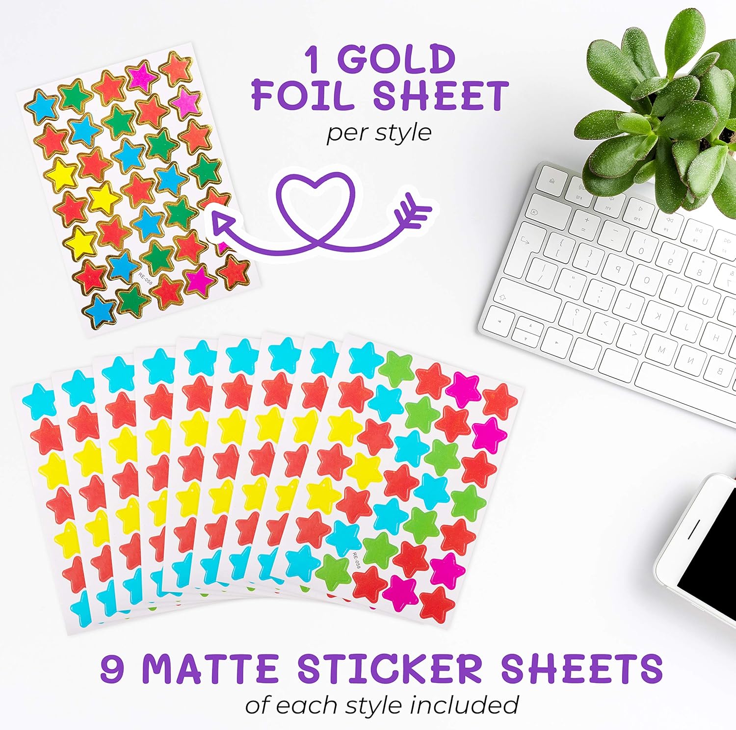 Purple Ladybug Teacher Stickers For Kids Mega Value Pack! 4960 Reward Stickers for Teachers & Incentive Stickers Sheets in Bulk for Classroom & School Use - with Star Stickers & Other styles Stickers! : Office Products