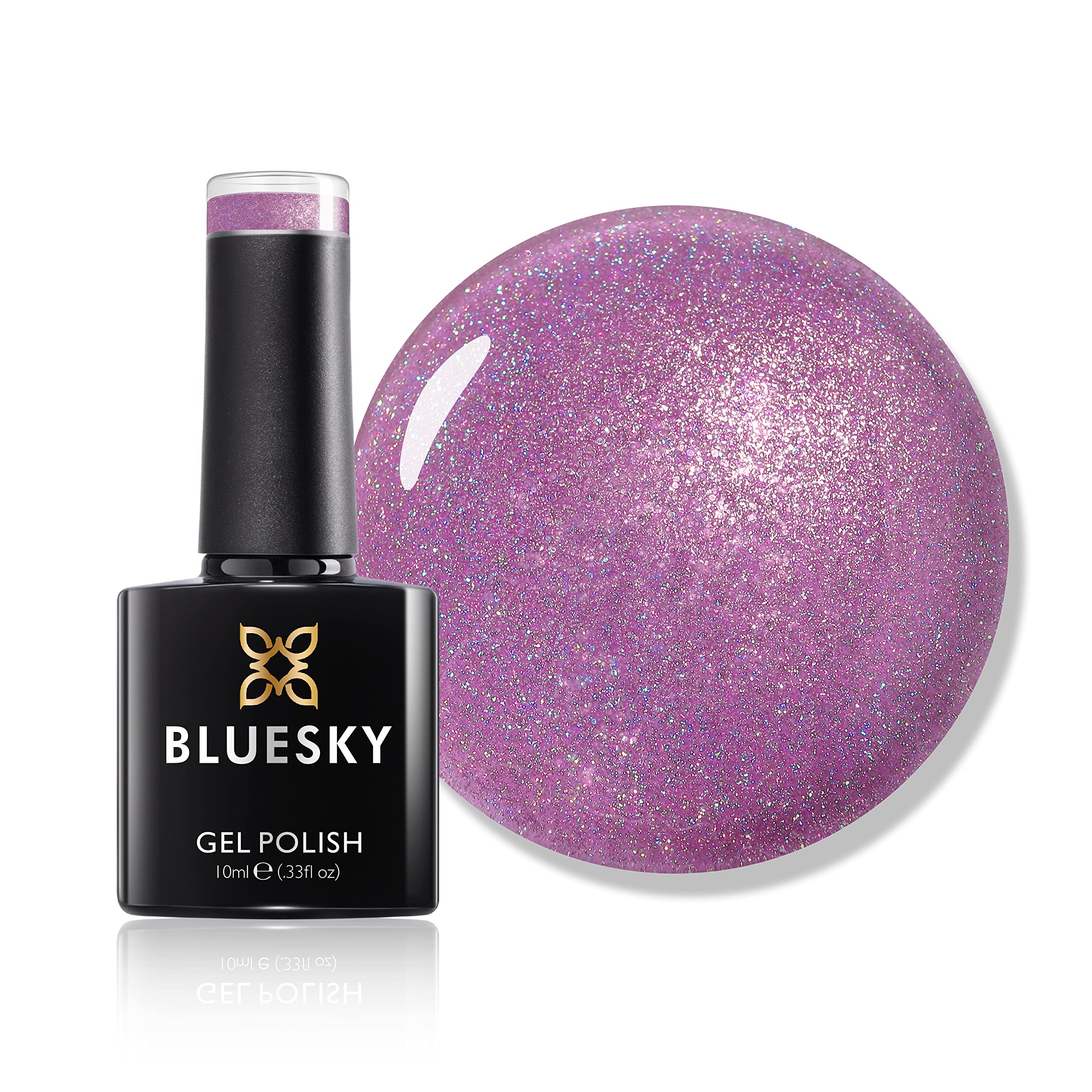 Bluesky Gel Nail Polish, Beauty Sleep Ch13, Pink Glitter, Long Lasting, Chip Resistant, 10 ml (Requires Drying Under UV LED Lamp)