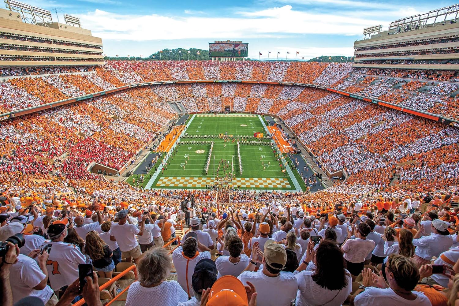 Photographs - Tennessee Volunteers Neyland Stadium UT Vols NCAA Football Checkerboard Stadium Field End Zone 1210 Photo Print 8x10-36x48 CHOICES