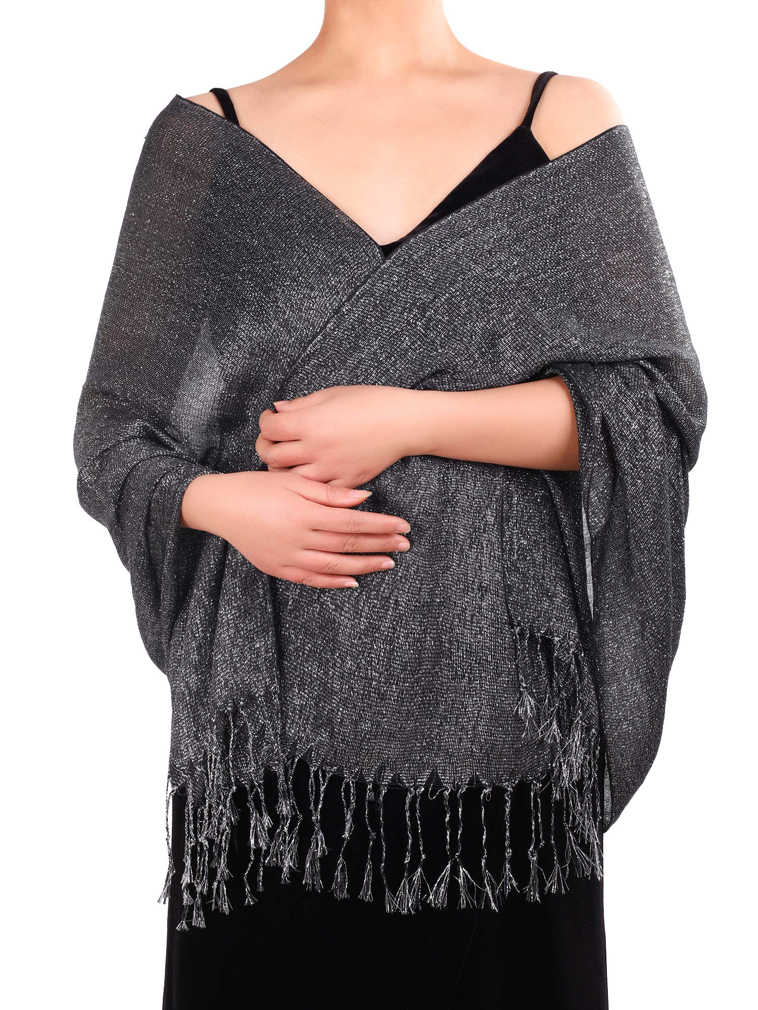 Boao Women Satin Scarves Long Shawl Wrap Light Soft Sheer Scarf for