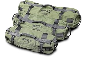 XPRT Fitness Workout Sandbag for Heavy Duty Workout Cross Training 7 Multi-positional Handles - Color Army Green/Black/Camo