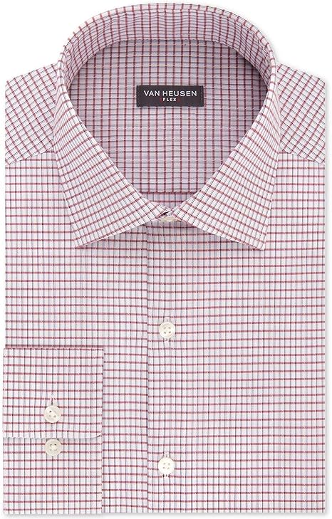 van heusen men's dress shirt regular fit flex collar solid