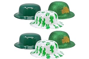 Gift Boutique 6 Pack St Patrick’s Day Green Irish Shamrock Hats Costume Party Supplies Decoration Accessories